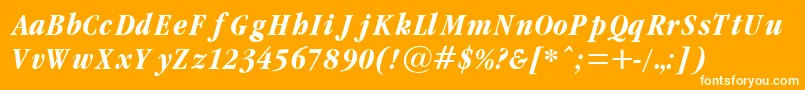 GaramondCondBoldItalic Font – White Fonts on Orange Background