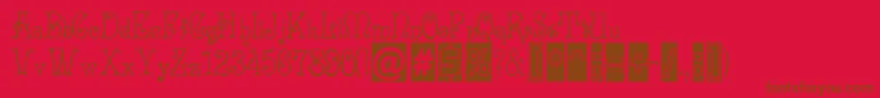 MAcadian Font – Brown Fonts on Red Background