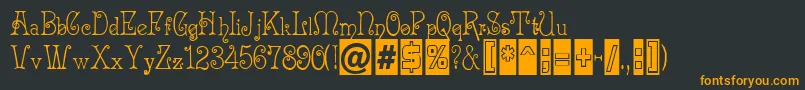 MAcadian Font – Orange Fonts on Black Background