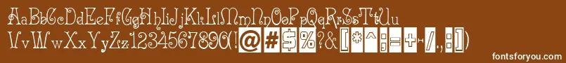 MAcadian Font – White Fonts on Brown Background