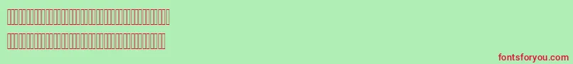 Fonte KarimLight – fontes vermelhas em um fundo verde