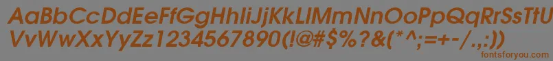GardenziDemioblique Font – Brown Fonts on Gray Background