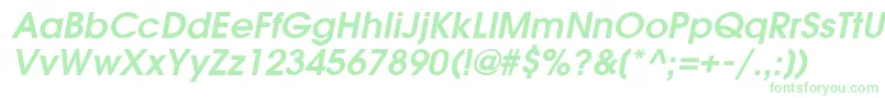 GardenziDemioblique Font – Green Fonts on White Background