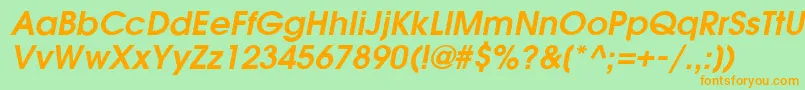 GardenziDemioblique Font – Orange Fonts on Green Background