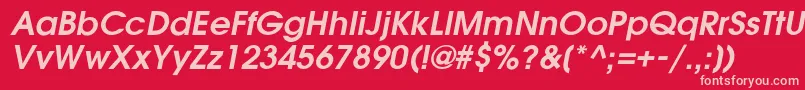 GardenziDemioblique Font – Pink Fonts on Red Background