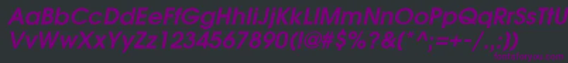 GardenziDemioblique Font – Purple Fonts on Black Background