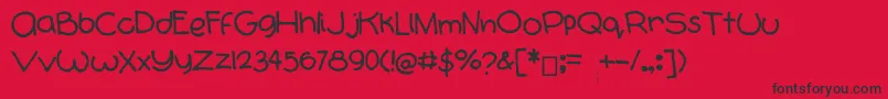 Orbicularis Font – Black Fonts on Red Background