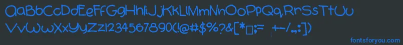 Orbicularis Font – Blue Fonts on Black Background