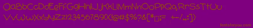 Orbicularis Font – Brown Fonts on Purple Background