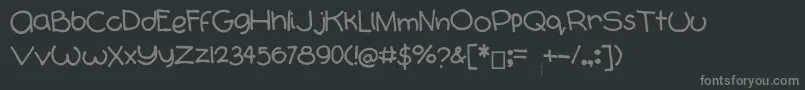 fuente Orbicularis – Fuentes Grises Sobre Fondo Negro