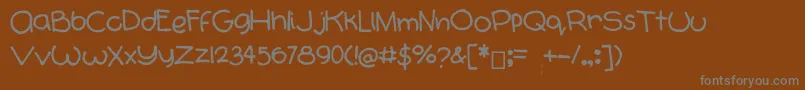 フォントOrbicularis – 茶色の背景に灰色の文字