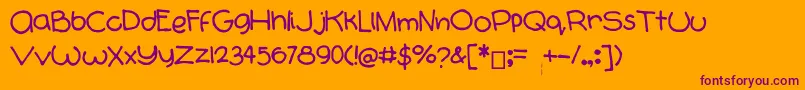 Orbicularis Font – Purple Fonts on Orange Background