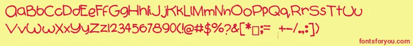 Lisätietoja Orbicularis-fontista Orbicularis-fontti – punaiset fontit keltaisella taustalla