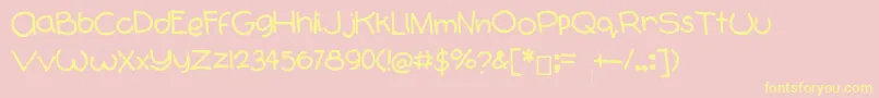 fuente Orbicularis – Fuentes Amarillas Sobre Fondo Rosa