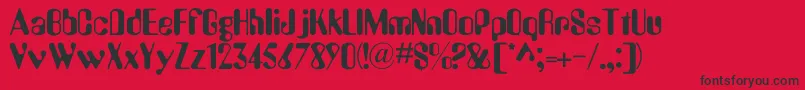 Amelia Font – Black Fonts on Red Background