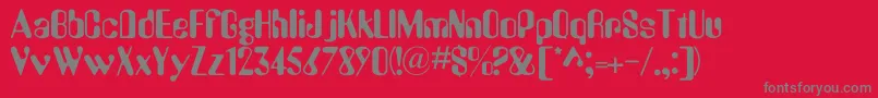 Amelia Font – Gray Fonts on Red Background