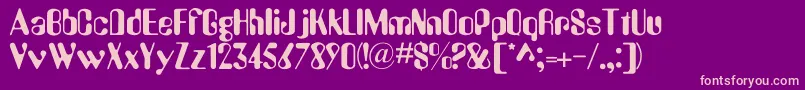 Amelia Font – Pink Fonts on Purple Background
