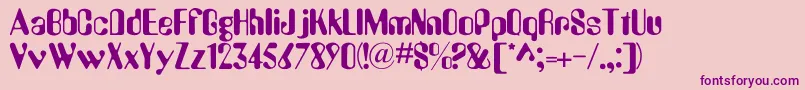 Amelia Font – Purple Fonts on Pink Background