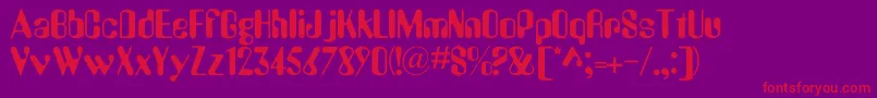 Amelia Font – Red Fonts on Purple Background
