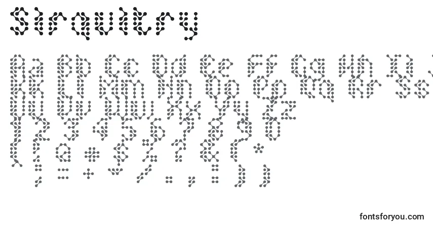 Schriftart Sirquitry – Alphabet, Zahlen, spezielle Symbole