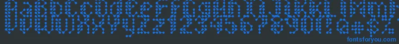 Sirquitry Font – Blue Fonts on Black Background