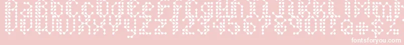 Fonte Sirquitry – fontes brancas em um fundo rosa