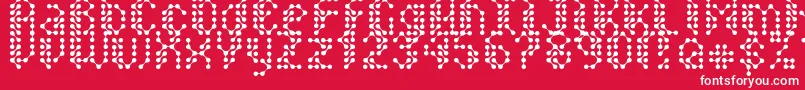 Sirquitry-Schriftart – Weiße Schriften auf rotem Hintergrund