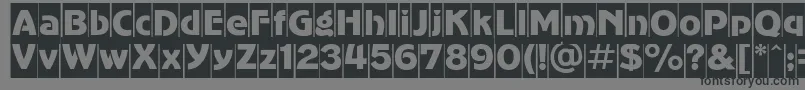 AdvergothiccamcRegular Font – Black Fonts on Gray Background