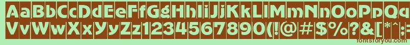 AdvergothiccamcRegular Font – Brown Fonts on Green Background