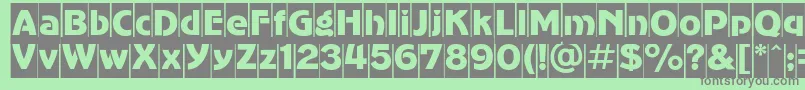 AdvergothiccamcRegular Font – Gray Fonts on Green Background