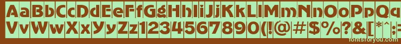 AdvergothiccamcRegular Font – Green Fonts on Brown Background