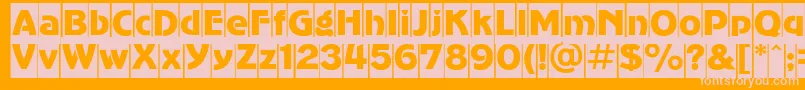 AdvergothiccamcRegular Font – Pink Fonts on Orange Background