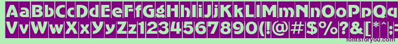 AdvergothiccamcRegular Font – Purple Fonts on Green Background