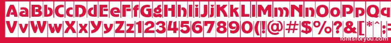 AdvergothiccamcRegular Font – White Fonts on Red Background