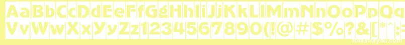 AdvergothiccamcRegular Font – White Fonts on Yellow Background