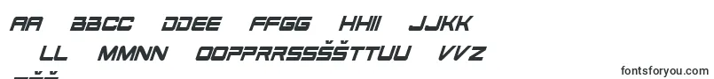 Czcionka SpaceRangerCondensedItalic – łotewskie czcionki