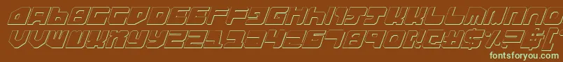 ExtechchopShadow Font – Green Fonts on Brown Background