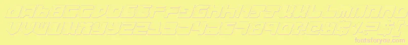 ExtechchopShadow Font – Pink Fonts on Yellow Background