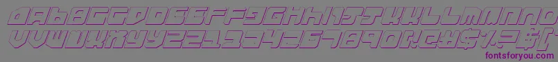 ExtechchopShadow-Schriftart – Violette Schriften auf grauem Hintergrund