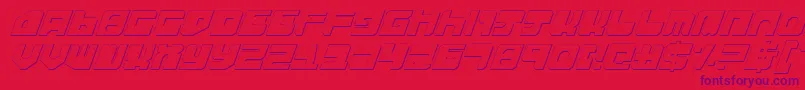 フォントExtechchopShadow – 赤い背景に紫のフォント