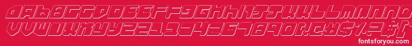 ExtechchopShadow Font – White Fonts on Red Background