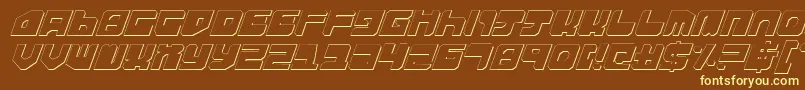 ExtechchopShadow Font – Yellow Fonts on Brown Background