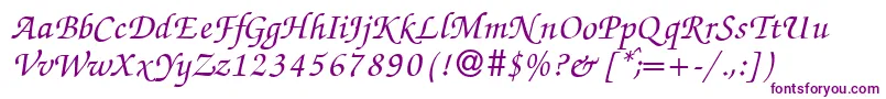 Шрифт ZabriskiescriptBolditalic – фиолетовые шрифты