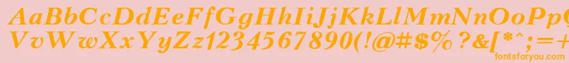 KudrashovBoldItalic.001.001 Font – Orange Fonts on Pink Background