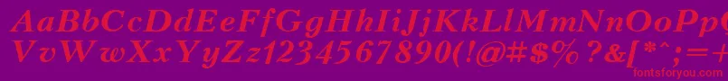 KudrashovBoldItalic.001.001 Font – Red Fonts on Purple Background