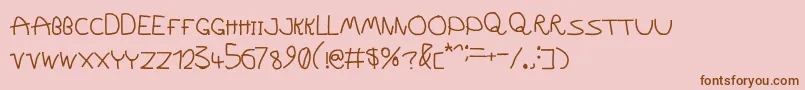 WildShow Font – Brown Fonts on Pink Background