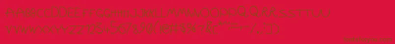 WildShow Font – Brown Fonts on Red Background