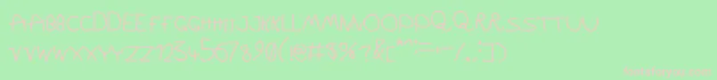 WildShow Font – Pink Fonts on Green Background