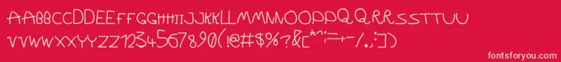 WildShow Font – Pink Fonts on Red Background