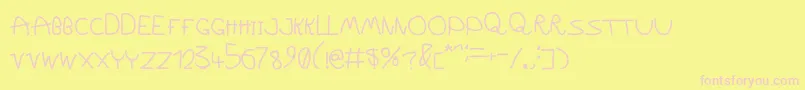 WildShow Font – Pink Fonts on Yellow Background